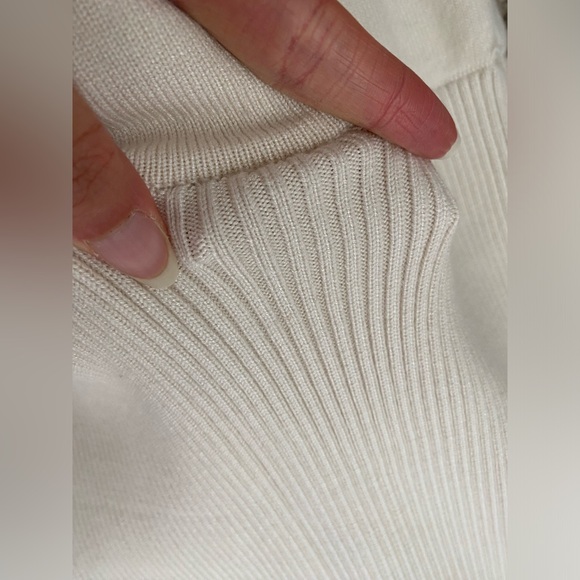 Zara ribbed KNIT stretch pencil midi skirt in Ecru cream neutral size S  NWT - Picture 13 of 15